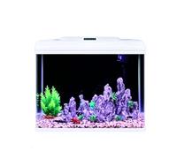 Kit Acquario Desktop Tutto-in-uno, Vasca In Vetro Temperato Trasparente Con Luce LED Regolabile Per Piante E Filtro A Circolazione Silenzioso, Tutte Le Decorazioni Acquatiche Incluse(50x30x47cm)
