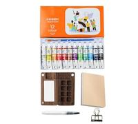 Kit Acquerello Portatile - Kit Palette Di Pittura Piccola, Set Da Viaggio In Acquerello Per Artisti Tasca | Kit Tavolozza Pittura Per Studenti, Piccolo Set Di Pittura Ad Acquerello