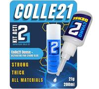 KIT ACTI Super Glue Colle21 DENSE + Spray Attivatore 200ml - Precisione, Controllo e Adesione Ultra Resistente per Modellismo e Fai-da-te