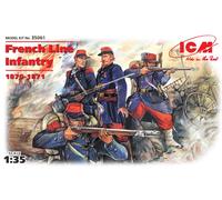 KIT ACTION FIGURE MILITARE ICM FRENCH LINE INFANTRY 1870-1871 4 FIGURES 1/35