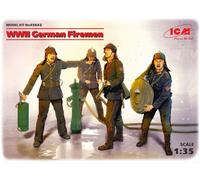 KIT ACTION FIGURE MILITARE ICM WWII GERMAN FIREMEN 4 FIGURES SCALA 1/35