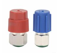 Kit Adattatore AC Da per r12 a R134A 7/16 3/8 Valvole In Metallo E | Metal And Plastic, per Green O-ring Seal, Red High/blue Low Pressure, Easy Screw Install, Converts Old per r12 Ports