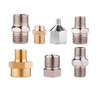 Kit Adattatore Aerografo Professionale Da 7 Pezzi, Set Di Raccordi For Tubo Flessibile For Compressore, Conversione 1/8" A 1/4" BSP Maschio Femmina Risparmio sui costi(7PCSThreadAdapterSet)