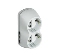 KIT ADATTATORE B4 2 PRESE ST TED +2 BIPASSO+INT BIANCO - BTICINO.