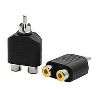 Kit adattatore convertitore audio video AV sdoppiatore RCA a Y da 5 pezzi, da 1 maschio a 2 femmine, da spina RCA Lotus Jack a doppia(20PCS)