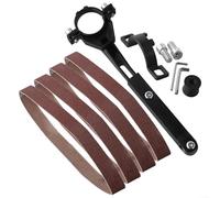 Kit adattatore da smerigliatrice angolare a nastro di sabbia, per smerigliatrici da 100 mm e 125 mm, strumento di conversione in metallo con cinghie abrasive e accessori