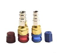 Kit adattatore di prolunga per aria condizionata auto R134A, con connettori laterali alti e bassi, per sistema di misurazione del collettore AC, 180 gradi, blu rosso