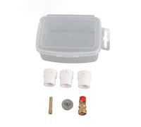 Kit adattatore di torcia 6 pezzi Kit di montaggio in ceramica in rame rossa per la torcia per WP17 18 26 TIG saldatura ad in acciaio a bassa lega in lega in acciaio basso