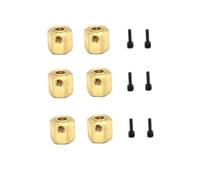 Kit Adattatore Esagonale Ottone 12Mm 4Pcs Per MJX H8H 1/8 RC Aggiornamento | Aggiornamenti auto RC, adattatori esagonali ottone aggiungono peso centrale basso larghezza estesa Aggiorna