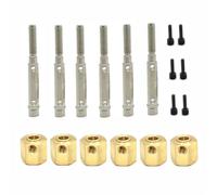 Kit Adattatore Esagonale Ottone 12Mm 4Pcs Per MJX H8H 1/8 RC Aggiornamento | Aggiornamenti auto RC, adattatori esagonali ottone aggiungono peso centrale basso larghezza estesa Ricambi
