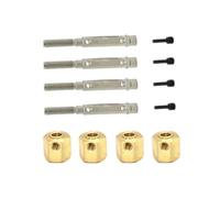 Kit Adattatore Esagonale Ottone 12Mm 4Pcs Per MJX H8H 1/8 RC Aggiornamento | Aggiornamenti auto RC, adattatori esagonali ottone aggiungono peso centrale basso larghezza estesa Ricambi