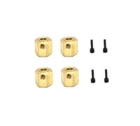 Kit Adattatore Esagonale Ottone 12Mm 4Pcs Per MJX H8H 1/8 RC Aggiornamento | Aggiornamenti auto RC, adattatori esagonali ottone aggiungono peso centrale basso larghezza estesa Ricambi