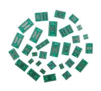 Kit adattatore PCB DIP da 35 pezzi per SOP, MSOP, SSOP, TSSOP e SOT23 ICS - Schede di conversione in plastica-metallo verde (SOP8/10/16, SSOP14/28,