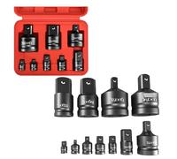 Kit adattatore per avvitatore a percussione Set di riduttori a bussola 1/4 3/8 1/2 3/4 con custodia di conservazione Conversioni chiave 8pcs