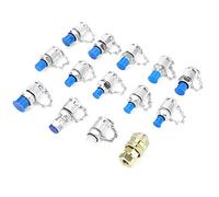 Kit adattatore per prova idraulica, set di adattatori per accoppiamento di prova punto di prova pressione idraulica 14 pezzi per sistema idraulico