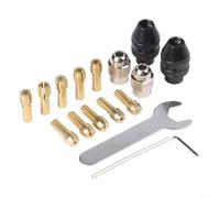 Kit adattatore per punte per trapano senza chiave per utensili rotanti, set di pinze a cambio rapido da 0,5 mm-3,2 mm, compatibile con accessori multiuso Dremel