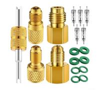 Kit adattatore per riparazione condizionatore d'aria, 18 pezzi, per tecnici HVAC, compatibile con sistemi R410 R22 a prova di perdite e connessione