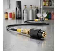 Kit adattatore per serbatoio ad alta pressione da 1,5 m, W21,8-14 DIN477, connettore in ottone con tubo in nylon per bombole di gas SodaStream e europee
