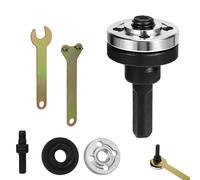 Kit Adattatore per Smerigliatrice Angolare 5 in 1 da 10mm, Set Bielle Conversione Trapano Elettrico a Smerigliatrice in Lega con Azionamento Rotante Regolabile per Dischi Taglio e Accessori