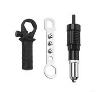 Kit adattatore per trapano rivetto 3 pezzi per auto camion | Set di 3 pezzi, compatibile con trapani a batteria, ideali per auto, camion, camper, montaggio rapido