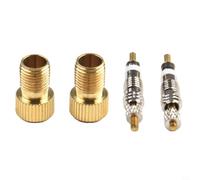 Kit adattatore per valvola della bicicletta e adattatore in ottone per conversione valvola Presta a pompa, progettato per una facile manutenzione degli pneumatici