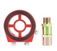 Kit adattatore piastra sandwich radiatore filtro olio universale in alluminio con filettatura per monitoraggio a pressione 'olio motore e del manometro a temperatura