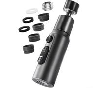 Kit adattatore rubinetto, Prolunga for rubinetto girevole a 360°, testa a 3 modalità con aeratore, ottone e ABS, 22 mm, multicolore(Black)