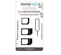 Kit adattatore SIM Card con pin espulsore SIM converte nano SIM in micro SIM standard SIM a Nano - Kit di strumenti SIM 4 in 1 per iPhone Samsung LG Nokia HTC SIM Converter - Nero