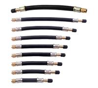 Kit adattatore valvola - Estensione flessibile della pressione degli pneumatici, raccordo leggero per gonfiaggio pneumatici, connettore valvola 'aria per pneumatici in rame e gomma, mozzo valvola