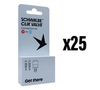 Kit adattatore valvola pneumatico tubeless Schwalbe Clik Valve SV (10x3540 - 10x