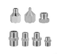 Kit Adattatori Pneumatici 7Pcs Metallo Kit Adattatori Pneumatici | 7 adattatori metallici, compatibilità multi-misura, filettature diverse, per compressori e spray, uso professionale