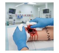 Kit Addestramento Cura Ferite Simulatore Realistico in Silicone per Controllo Emorragie e Laccio Emostatico Riutilizzabile per Pronto Soccorso e Stop the Bleed