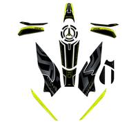 Kit Adesivi 3D compatibili con Benelli TRK 702X 2023 2023 Accessori Giallo Fluo