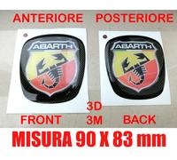 KIT ADESIVI ABARTH 3D 3M STEMMA LOGO FIAT DUCATO BAULE ANTERIORE + POSTERIORE
