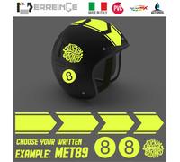 KIT ADESIVI CASCO STRISCE STICKER DECAL SCOOTER MOTO HELMET LUCKY BASTARD PVC