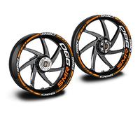 Kit adesivi cerchi moto compatibile con ktm smr 990 bianco arancione