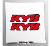 Kit adesivi compatibile con forcelle KYB | adesivi per moto forcella | Vinile Adesivo FACILE APPLICAZIONE Stampa UV | Stickersland® (Rosso Stampa V1)