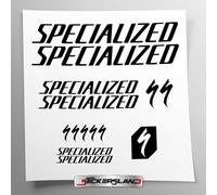 Kit adesivi compatibile con telaio MTB Mountainbike e casco | decals sticker Decalcomanie bici scritte loghi | Stickersland® (Nero Opaco)