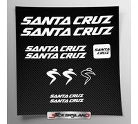 Kit adesivi compatibile con telaio MTB Mountainbike e casco | decals sticker Decalcomanie bici scritte loghi | Stickersland® - Santa (Bianco Opaco)
