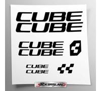 Kit adesivi compatibile con telaio MTB Mountainbike e casco | decals sticker Decalcomanie bici scritte loghi | Stickersland® - CB (Nero Lucido)