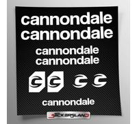 Kit adesivi compatibile con telaio MTB Mountainbike e casco | decals sticker Decalcomanie bici scritte loghi | Stickersland® - Cannondal (Bianco Lucido)
