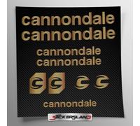 Kit adesivi compatibile con telaio MTB Mountainbike e casco | decals sticker Decalcomanie bici scritte loghi | Stickersland® - Cannondal (Rame Metallizzato Opaco)