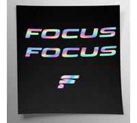 Kit adesivi compatibile con telaio MTB Mountainbike e casco Olografico | decals sticker Decalcomanie bici scritte loghi | Stickersland® - Focu