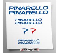 Kit adesivi compatibile con telaio Pinarello MTB Mountainbike e casco | decals sticker Decalcomanie bici scritte loghi | Stickersland® (Blu Lucido)