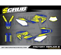 Kit adesivi decalcomanie grafiche Husaberg FE 2006 2007 2008 SCRUB