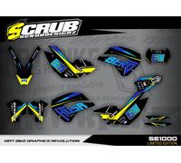 Kit adesivi decalcomanie grafiche Husaberg FE 2009 2010 2011 2012 numero gara...