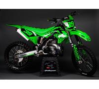 Kit adesivi decalcomanie grafiche Kawasaki KX125 KX250 2003-2008 POLISPORT RE...