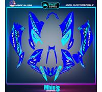 Kit adesivi decalcomanie grafiche Yamaha Raptor 125 ATV set quad pegatina