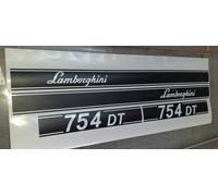 KIT ADESIVI DECALCOMANIE LAMBORGHINI 754 DT PER TRATTORI AGRICOLI GOMMATI