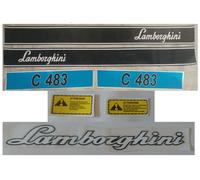 KIT ADESIVI DECALCOMANIE LAMBORGHINI C 483 PER TRATTORI AGRICOLI CINGOLATI